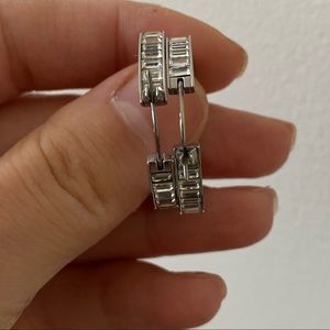 Swarovski crystal hoop earrings